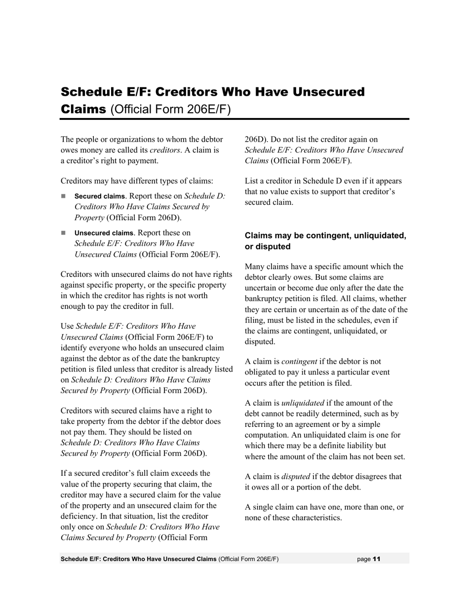 Instructions for Bankruptcy Forms for Non-individuals, Page 12