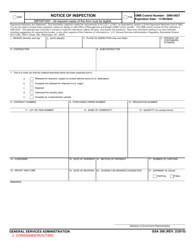 GSA Form 308 Notice of Inspection, Page 3