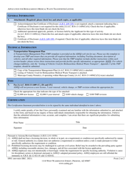 ADEQ Form SWU Biohazardous Medical Waste Transporter License Application - Arizona, Page 4