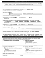 DLSE Form BOFE1 Report of Labor Law Violation - California, Page 2