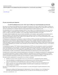 Document preview: Formulario CDTFA-504-A1-S Uso Del Procedimiento De La Carta "xyz" Para Verificar Las Ventas Reclamadas Para Reventa - California (Spanish)
