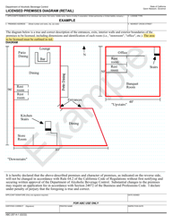 Document preview: Form ABC-257-A-1 Licensed Premises Diagram (Retail) - Example - California