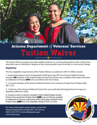 Tuition Waiver Verification Form - Arizona