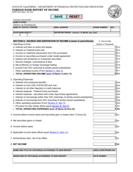 Document preview: Form DFPI-523 Foreign Bank Report of Income - California