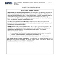 Form DFPI-8016 Request for Live Scan Service - Commercial Bank - California, Page 5
