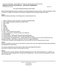 Form DFPI-8016 Request for Live Scan Service - Commercial Bank - California, Page 6