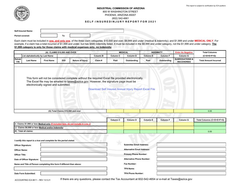 Form Accounting ICA6611 2021 Printable Pdf