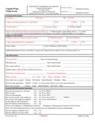 Document preview: Form Labor_3303 Unpaid Wage Claim Form - Arizona