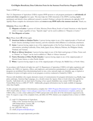 Document preview: Civil Rights Beneficiary Data Collection Form for the Summer Food Service Program (Sfsp) - Connecticut