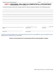 Juvenile 24-hour Emergency Detention Form - Delaware, Page 7