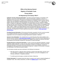 Form RRF-1 Annual Registration Renewal Fee Report to Attorney General of California - California, Page 2