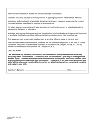 Form FDACS-09233 Animal Health Professional Volunteer Application - Florida, Page 2