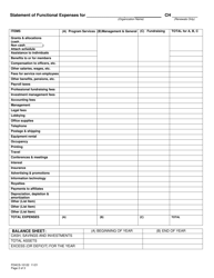 Form FDACS-10122 Solicitation of Contributions Annual Financial Reporting Form - Florida, Page 2