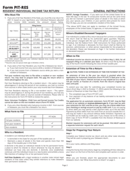 Instructions for Form PIT-RES Delaware Individual Resident Income Tax Return - Delaware, Page 2