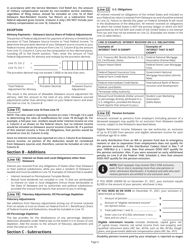 Instructions for Form PIT-NON Delaware Individual Non-resident Income Tax Return - Delaware, Page 6
