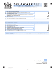 Form PIT-CRS Delaware Income Tax Credit Schedule - Delaware, Page 2