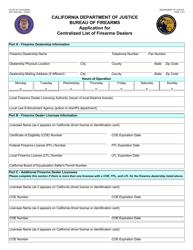 Form BOF4080 Application for Centralized List of Firearms Dealers - California, Page 3