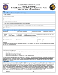 Form BOF8017 Bullet Button Assault Weapon Registration Form - California, Page 2