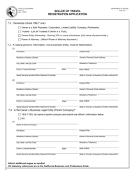 Form JUS8871 Seller of Travel Registration Application - California, Page 3