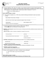 Form JUS8871 Seller of Travel Registration Application - California, Page 4