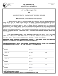 Form JUS8871 Seller of Travel Registration Application - California, Page 6