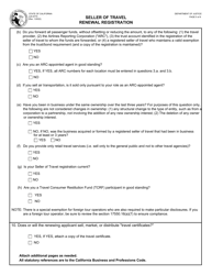 Form JUS8770 Seller of Travel Renewal Registration - California, Page 5