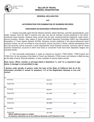 Form JUS8770 Seller of Travel Renewal Registration - California, Page 7