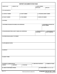 GSA Form 298 Report Documentation Page