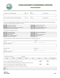 Form DEP54-111 Internship Application - Florida, Page 2