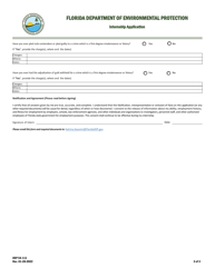 Form DEP54-111 Internship Application - Florida, Page 3
