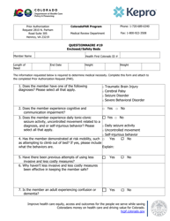 Questionnaire 19 - Enclosed/Safety Beds - Colorado