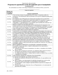 Programa De Capacitacion Escrito Del Empleador Para El Manipulador - California (Spanish), Page 3