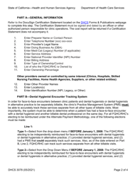 Instructions for Form DHCS3078 Dental Hygienist Services Alternate Payment Methodology Worksheet - California, Page 2