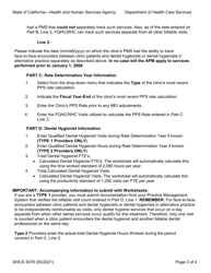 Instructions for Form DHCS3078 Dental Hygienist Services Alternate Payment Methodology Worksheet - California, Page 3