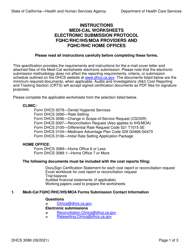 Form DHCS3088 Instructions - Medi-Cal Worksheets Electronic Submission Protocol Fqhc/Rhc/Ihs/Moa Providers and Fqhc/Rhc Home Offices - California