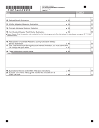 Form DR0104AD Subtractions From Income Schedule - Colorado, Page 2