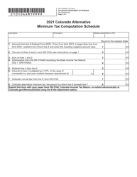 Form DR0104AMT Colorado Alternative Minimum Tax Computation Schedule - Colorado, Page 2