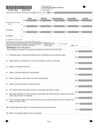 Form DR0100 Colorado Retail Sales Tax Return - Colorado, Page 6