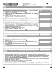 Form DR0104PN Part-Year Resident/Nonresident Tax Calculation Schedule - Colorado, Page 2