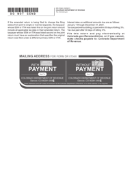 Form DR0104X Amended Colorado Individual Income Tax Return - Colorado, Page 2