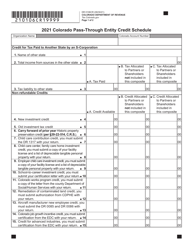 Document preview: Form DR0106CR Colorado Pass-Through Entity Credit Schedule - Colorado