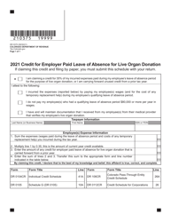 Form DR0375 Credit for Employer Paid Leave of Absence for Live Organ Donation - Colorado, Page 2