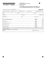 Form DR1490 Local Marketing District Tax Return - Colorado, Page 2