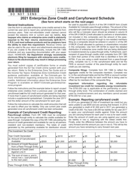 Form DR1366 Enterprise Zone Credit and Carryforward Schedule - Colorado