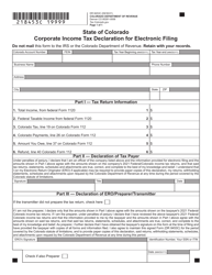 Form DR8453C State of Colorado Corporate Income Tax Declaration for Electronic Filing - Colorado, Page 2