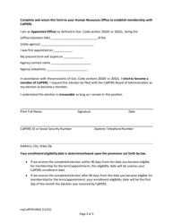Form myCalPERS0842 Election of Optional Membership - Legislative Employee - California, Page 3