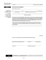 Form myCalPERS2201 Mandatory Refund Election Form With Required Minimum Distribution - California, Page 3