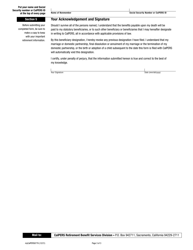 Form myCalPERS0776 Post-retirement Nonmember Lump-Sum Beneficiary Designation - California, Page 3