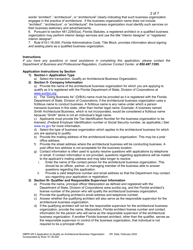 Form DBPR AR5 Application to Qualify Architectural Business Organization - Florida, Page 2