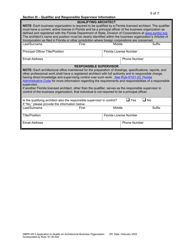 Form DBPR AR5 Application to Qualify Architectural Business Organization - Florida, Page 5